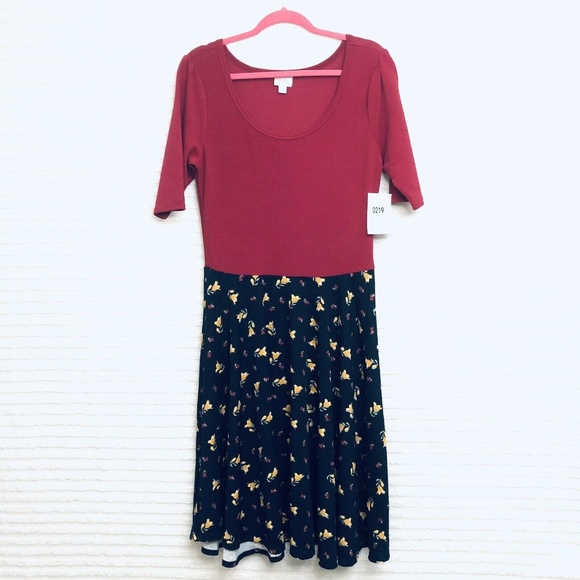 LuLaRoe Dresses & Skirts - LuLaRoe Nicole XL Red Black Floral Pleated Dress LuLaRoe Dresses & Skirts - LuLaRoe Nicole XL Red Black Floral Pleated Dress